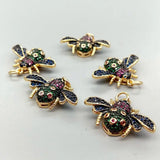 3 Pcs Sparkling Crystal Insect Pendant Jewelry Set