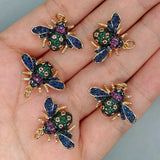 3 Pcs Sparkling Crystal Insect Pendant Jewelry Set
