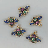 3 Pcs Sparkling Crystal Insect Pendant Jewelry Set