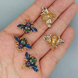 3 Pcs Sparkling Crystal Insect Pendant Jewelry Set