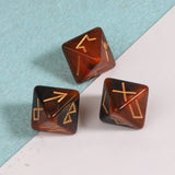 3 Pcs 8-Sided Rune Dice Polyhedral Dice Astrological Divination