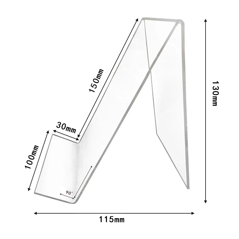 Clear Acrylic Book Stand 3pcs Display Holder 100x115x1