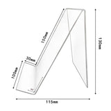 Clear Acrylic Book Stand 3pcs Display Holder 100x115x1