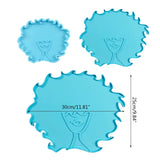 3 Pcs Afro Female Beauty Head Keychain Resin Mold Silicone Mould