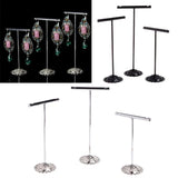 3 Pcs Alloy Earrings T-Shape Stand Showcase Jewelry Holder