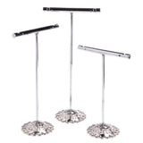 3 Pcs Alloy Earrings T-Shape Stand Showcase Jewelry Holder