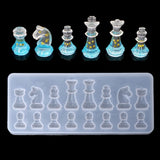 3 Pcs Silicone Resin Chess Board Mold Set DIY Crafts
