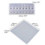 3 Pcs Silicone Resin Chess Board Mold Set DIY Crafts
