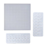 3 Pcs Silicone Resin Chess Board Mold Set DIY Crafts