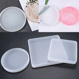3 Pcs Crystal Epoxy Mold DIY Mirror Silicone Mould