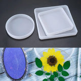 3 Pcs Crystal Epoxy Mold DIY Mirror Silicone Mould