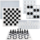 3 Pcs Chess Board & Pieces Silicone Mold Set DIY Crafts Tool