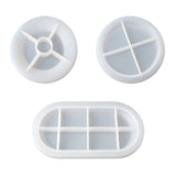 3 Pcs DIY Dish Tray Plate Silicone Mould Set Jewelry Container Making Tools