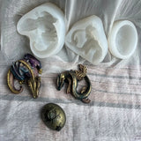 3 Pcs Easter Dinosaur Resin Mold DIY Ornaments Decorations