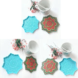 3 Pcs Flower Coaster Resin Mold DIY Crafts Home Decor