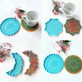 3 Pcs Flower Coaster Resin Mold DIY Crafts Home Decor