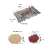 3 Pcs Fruit Coaster Resin Mold Serving Plate Tray Mat Silicone Mould