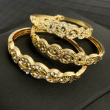 3 Pcs Rhinestone Cuff Bracelet Bangle Women Arabic Ethnic Jewelry