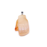 3 Pcs Hand Shape Healing Crystal Pendants Agate Charms for Jewelry Necklace