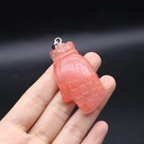 3 Pcs Hand Shape Healing Crystal Pendants Agate Charms for Jewelry Necklace