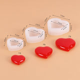 3 Pcs Heart Shape Silicone Casting Resin Molds For DIY Crystal Epoxy Pendants