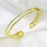 Set of 3 High Zircon Creativity Clasp Bangles