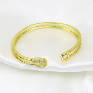 Set of 3 High Zircon Creativity Clasp Bangles