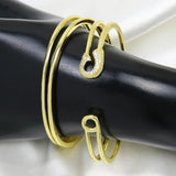 Set of 3 High Zircon Creativity Clasp Bangles