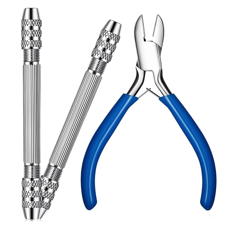 3 Pcs Jewelry Making Tools: Winding Copper Wire Tool & Wire Cutter Plier