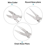 3-Pc Jewelry Pliers Kit for Repairs and Making with Round Nose and Wire Chain