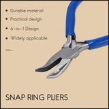 3 Pcs Jewelry Pliers Set with Nylon Nose Pliers, Curved Nose Pliers