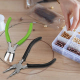 3 Pcs Jewelry Pliers Set - 6 in 1 Nylon Nose Pliers Curved Nose Pliers
