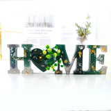 3 Pcs LOVE FAMILY HOME Crystal Epoxy Resin Mold DIY Crafts Silicone Mould
