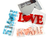 3 Pcs Alphabet Decorations Crystal Epoxy Resin Mould