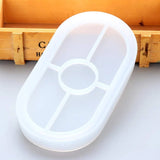 3 Pcs Oval Trays Epoxy Resin Mold Coaster Silicone Mould DIY Crafts