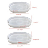 3 Pcs Oval Trays Epoxy Resin Mold Coaster Ashtray Silicone Mould DIY Crafts