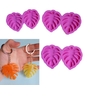3 Pcs Earrings Resin Mold Necklace Silicone Mould DIY Crafts Jewelry Pendants