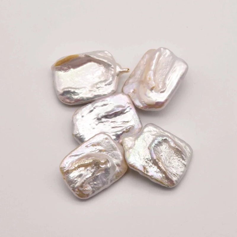 3 Pcs Square Baroque Pearl Jewelry Charms Lot