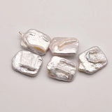 3 Pcs Square Baroque Pearl Jewelry Charms Lot