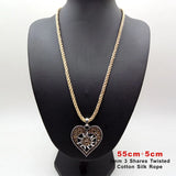 3 Pcs 3mm 3-Strand Rope Adjustable Braided Necklaces & Pendants