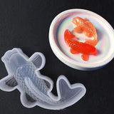 3 Pcs Mirror Goldfish 3D Koi Ornaments Epoxy Mold DIY