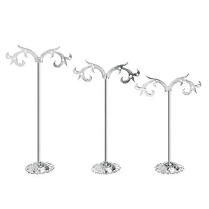 3 Pcs Necklace Holder Organizer Stand Metal Earring Tree for Display