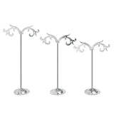 3 Pcs Necklace Holder Organizer Stand Metal Earring Tree for Display