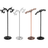 3 Pcs Necklace Holder Organizer Stand Metal Earring Tree for Display