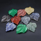 3 Pcs Maple Leaf Healing Crystal Stone Pendants for Jewelry Making