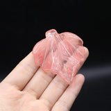 3 Pcs Maple Leaf Healing Crystal Stone Pendants for Jewelry Making