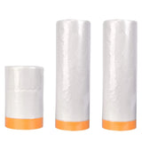 3 Pcs Plastic Dust Sheets Taped Film Drop Cloths for Painting Furniture Covering