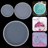 Round Tray Coaster Epoxy Resin Mold Cup Mat Mug Pad Silicone Mould DIY