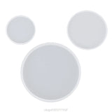 Round Tray Coaster Epoxy Resin Mold Cup Mat Mug Pad Silicone Mould DIY