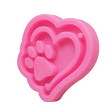 3 Pcs Bear Paw Keychain Resin Mold Necklace Pendant Silicone Mould